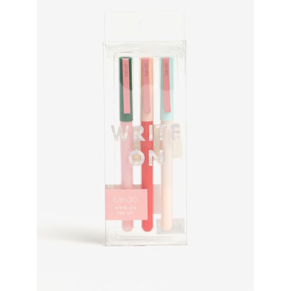 Set de 3 pixuri din lemn - ban.do Color block
