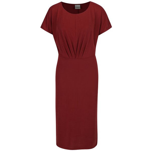 Rochie bordo cu pliuri - Selected Femme Sinda