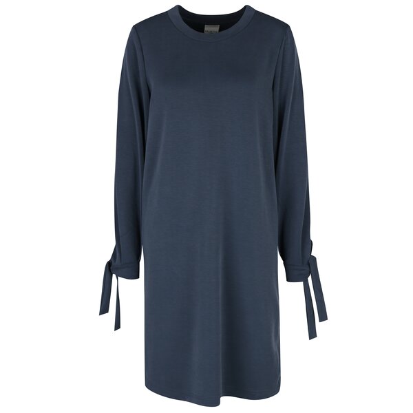 Rochie albastra cu maneci si panglici de prindere la maneci - Selected Femme Tea