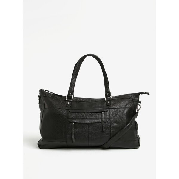 Geanta mare neagra din piele naturala Pieces Rihanna