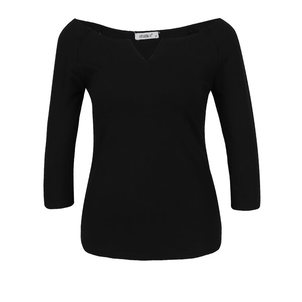 Bluza neagra cu maneci 3/4 si decolteu amplu - Hailys Racheline