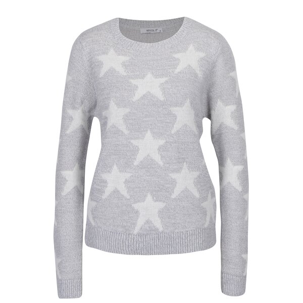 Pulover gri deschis cu stelute - Hailys Star