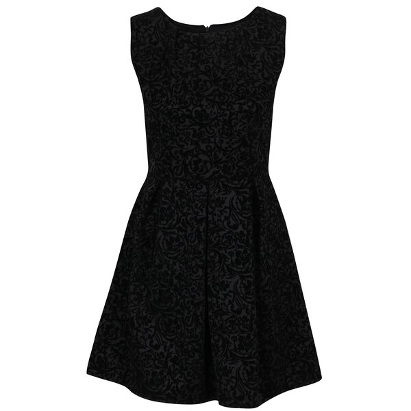 Rochie neagra cu flori stilizate - Hailys Milena