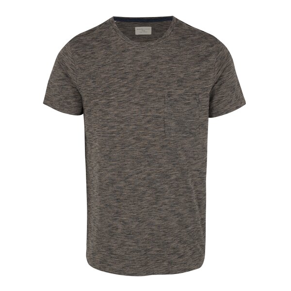 Tricou gri melanj cu buzunar Selected Homme Richard