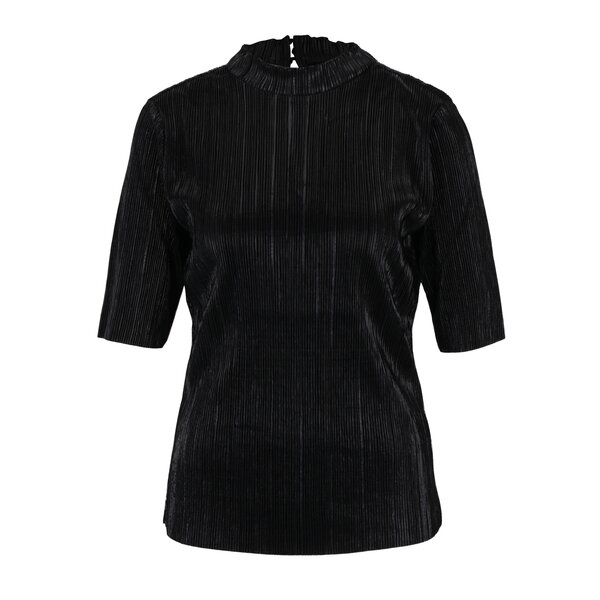 Bluza neagra cu pliseuri fine - VILA Silvi