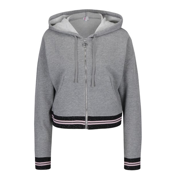 Hanorac gri cu fir metalic argintiu Juicy Couture