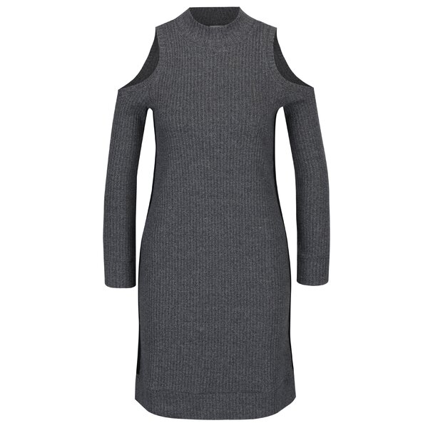 Rochie pulover gri cu decupaj la umeri Juicy Couture