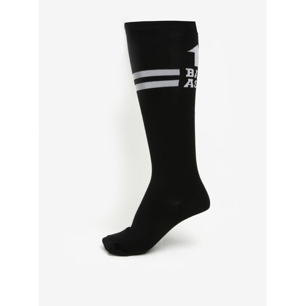 Sosete negre pana la genunchi cu mesaj pentru femei - Sock It to Me Badass