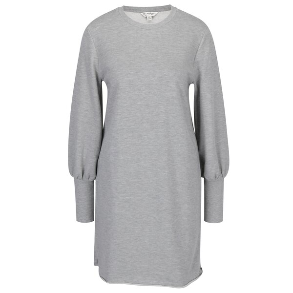 Rochie gri melanj cu maneci balon Miss Selfridge Rochie gri melanj cu maneci balon Miss Selfridge