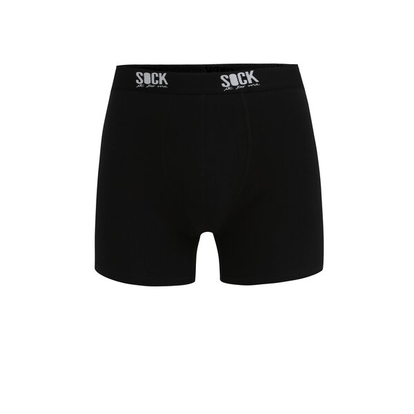 Boxeri negri cu talie elastica si logo - Sock It to Me Badass
