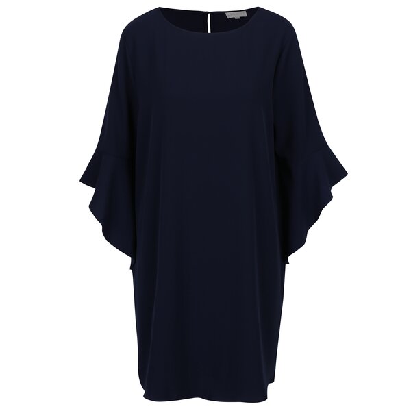Rochie lejera bleumarin cu maneci 3/4 -Apricot Rochie lejera bleumarin cu maneci 3/4 -Apricot