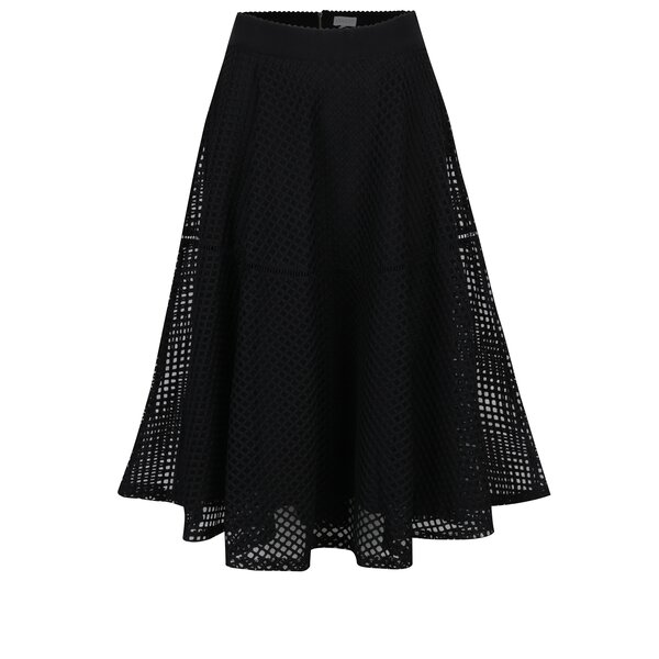 Fusta midi neagra din plasa - Apricot