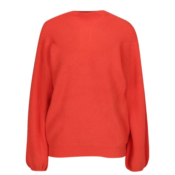 Pulover portocaliu cu maneci balon VERO MODA Darcel