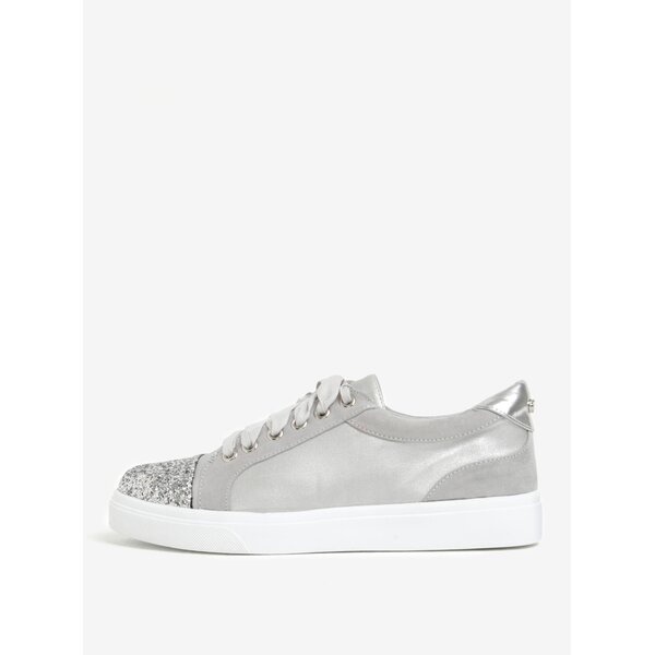 Pantofi sport gri deschis cu varf stralucitor - Miss KG Louie