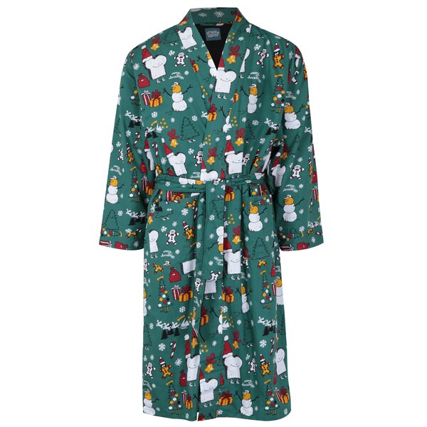 Halat verde cu print tematic de Craciun - Lousy Livin Merry Merry