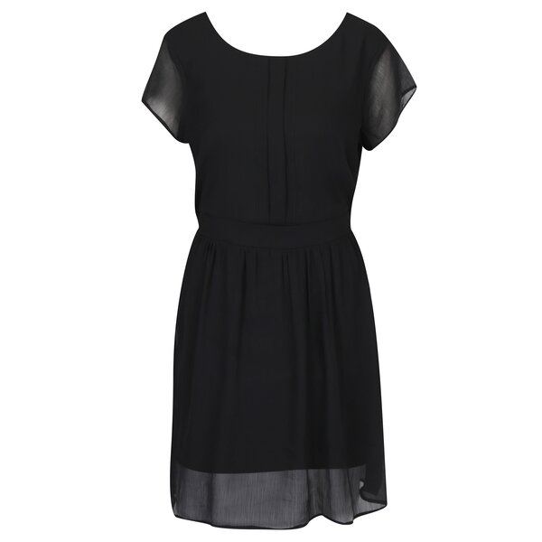 Rochie neagra cu maneci transparente VERO MODA Lisa