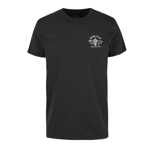 Tricou negru modern fit cu print pentru barbati - Quiksilver Garment Dye Dead Flat