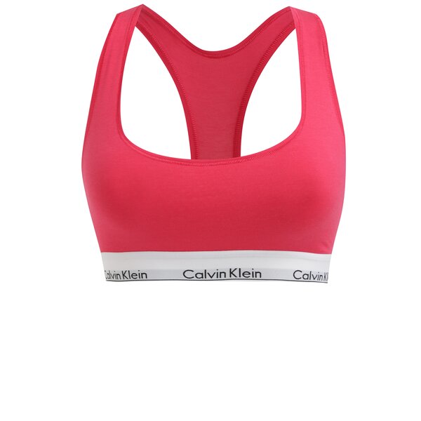 Bustier sport roz cu banda elastica cu logo - Calvin Klein