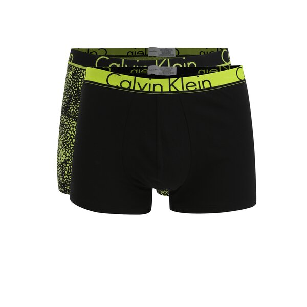 Set de 2 perechi de boxeri negri cu banda elastica si logo - Calvin Klein