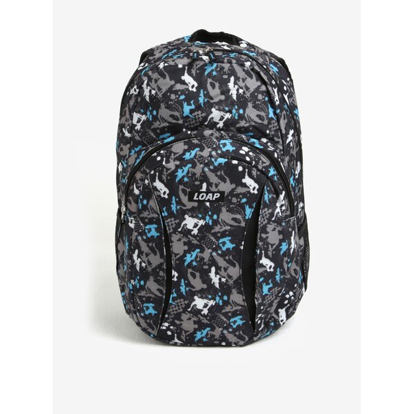 Rucsac urban gri cu print skater LOAP Asso 20 l