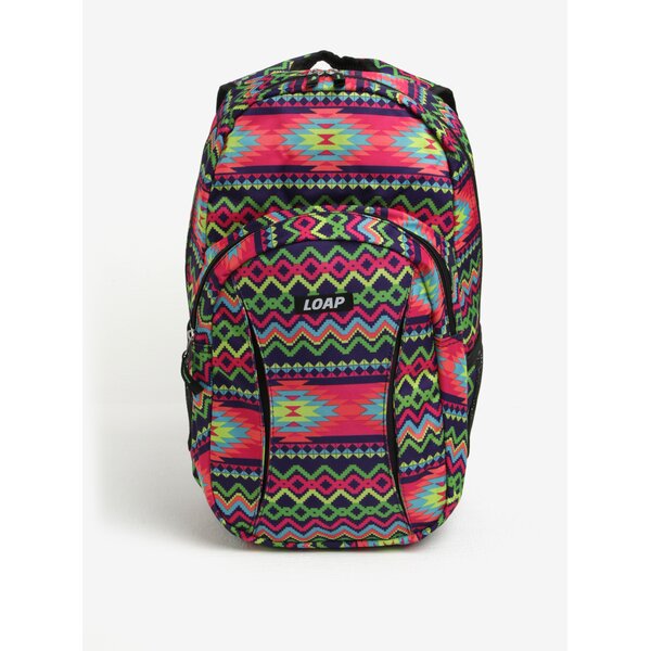 Rucsac urban multicolor cu print aztec LOAP Asso 20 l
