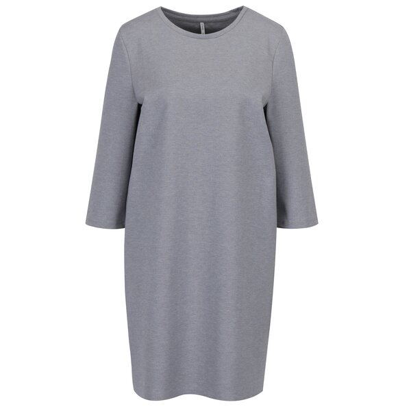 Rochie dreapta gri melanj cu maneci 3/4 ONLY Nadia