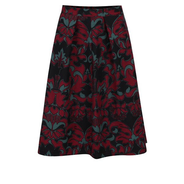 Fusta neagra cu pense si print floral - Scotch & Soda