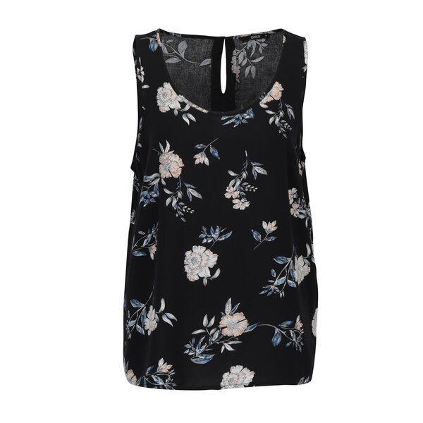 Top negru cu print floral ONLY Mesa