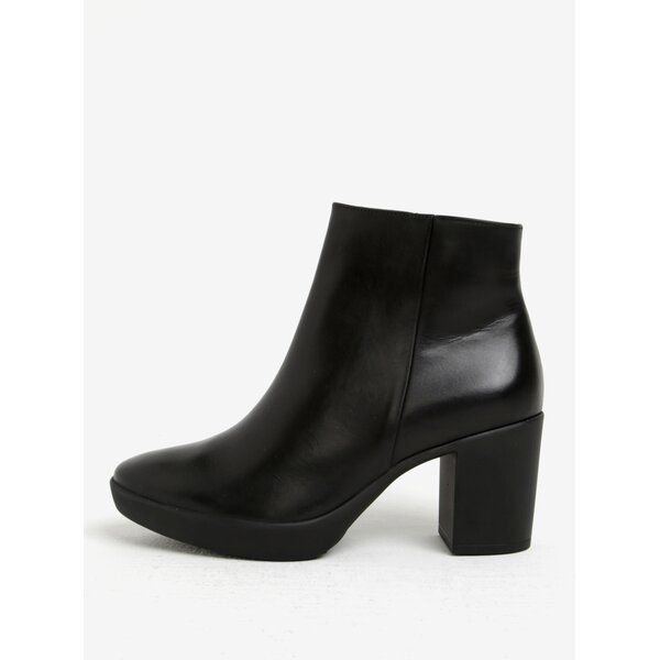 Botine negre din piele cu toc - Högl