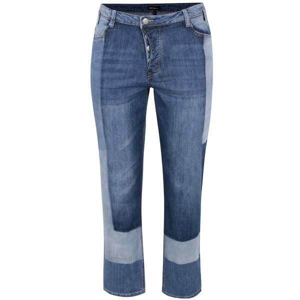 Blugi slim cu aspect partial decolorat - Ulla Popken