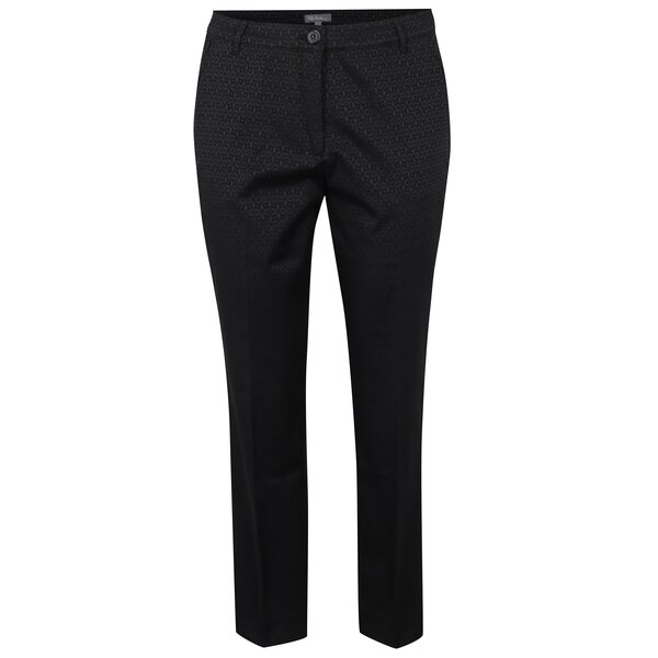 Pantaloni negri cu model oriental discret - Ulla Popken