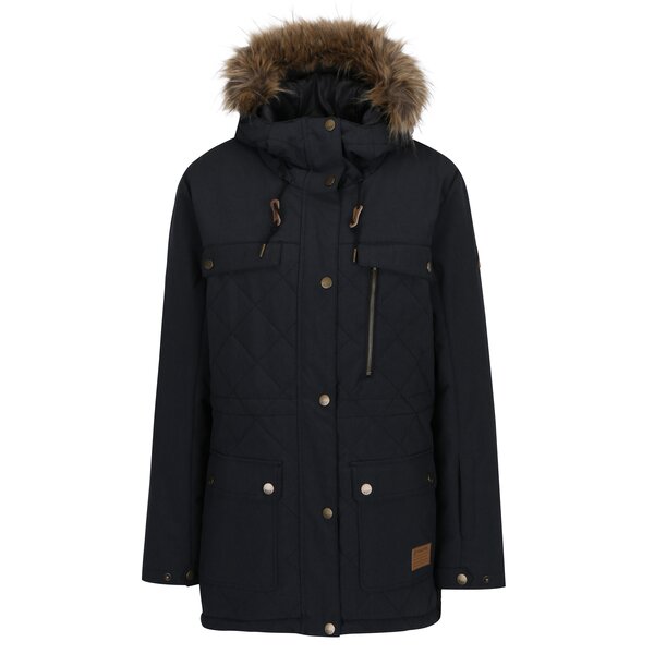 Geaca parka neagra impermeabila pentru femei MEATFLY Sylva