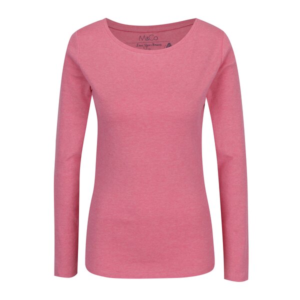 Bluza basic roz cu decolteu rotund M&Co