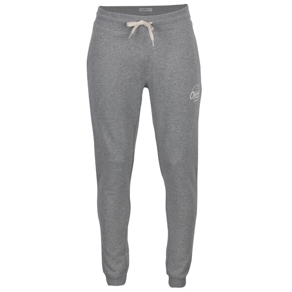 Pantaloni sport gri cu print text Jack & Jones Originals Softneo
