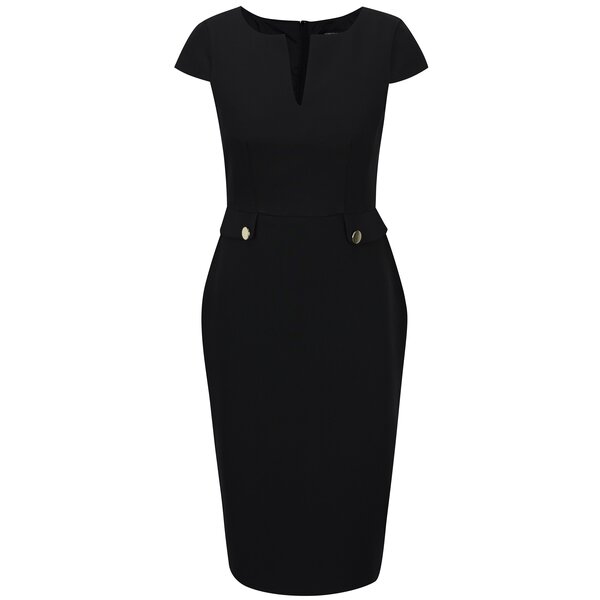 Rochie tubulara neagra cu detalii aurii - Dorothy Perkins