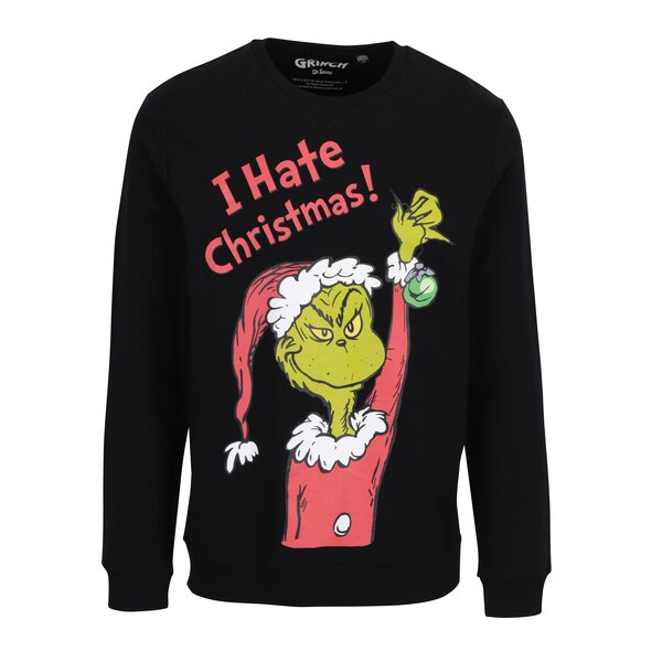 Bluza neagra cu print haios ONLY & SONS Grinch