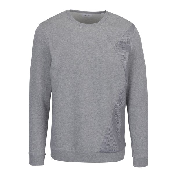Bluza gri cu detalii din plasa ONLY & SONS Travis