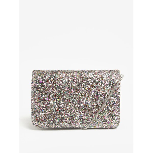 Geanta crossbody argintie cu aspect stralucitor - Miss Selfridge