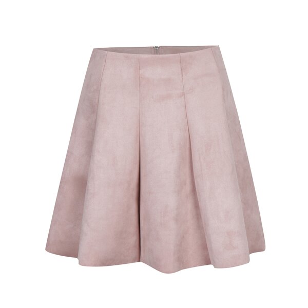 Fusta clos roz deschis cu aspect de piele intoarsa - TALLY WEiJL