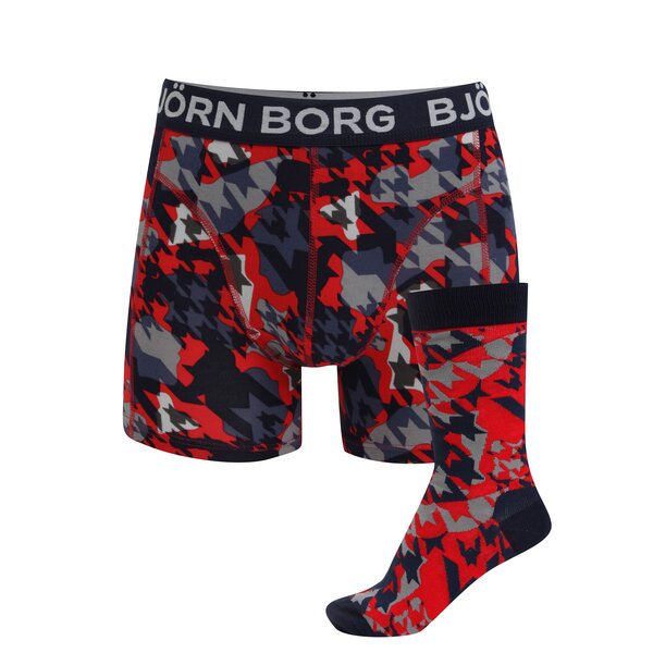 Set de boxeri si sosete rosu & albastru - Björn Borg