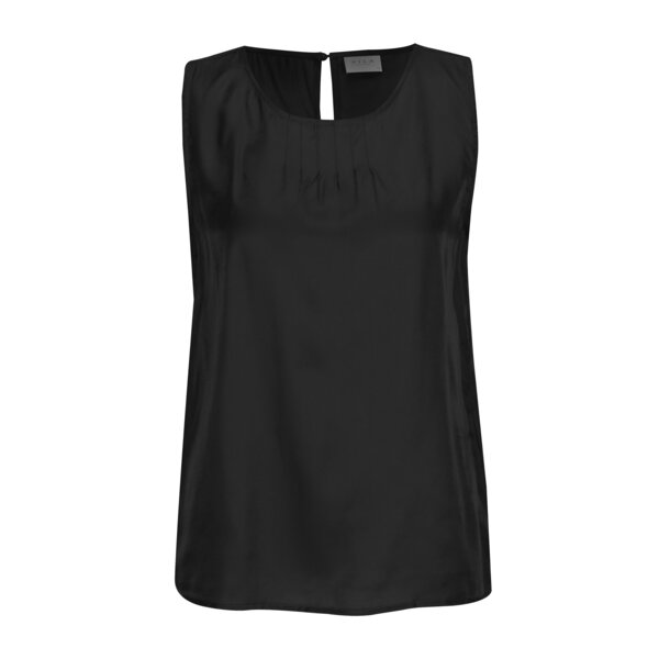 Top negru cu aspect lucios VILA Shimmer