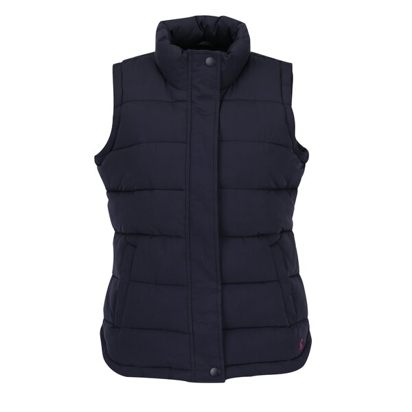 Vesta matlasata bleumarin cu fermoar pentru femei Tom Joule Padded Gilet