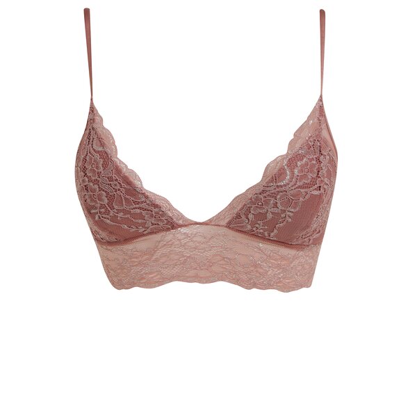 Sutien roz cu fibre glossy - Pieces Roxanna