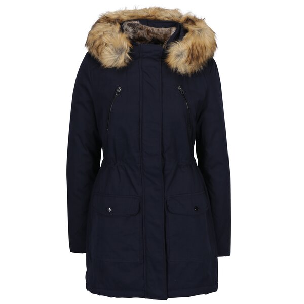 Geaca parka bleumarin de iarna cu interior imblanit - TALLY WEiJL