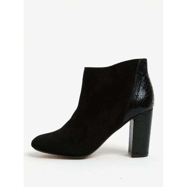 Botine negre cu aspect de piele de sarpe Dorothy Perkins