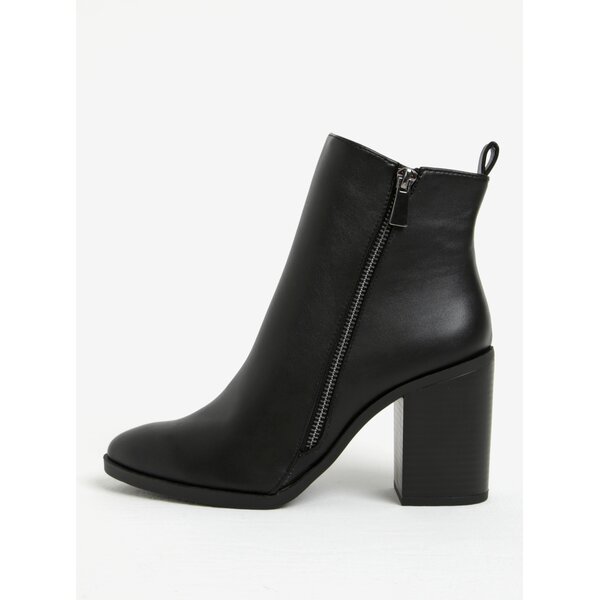 Botine negre cu toc gros Dorothy Perkins