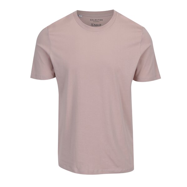 Tricou basic roz prafuit din bumbac pima - Selected Homme The Perfect