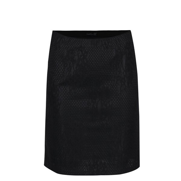 Fusta dreapta din dantela neagra - Smashed Lemon
