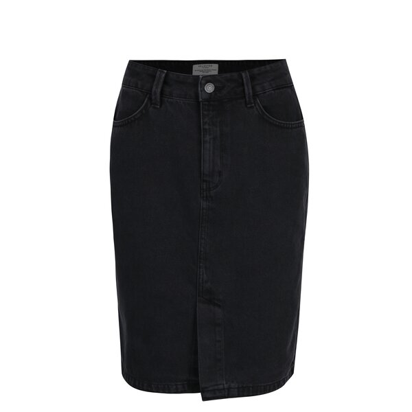 Fusta gri inchis din denim - Selected Femme Haley