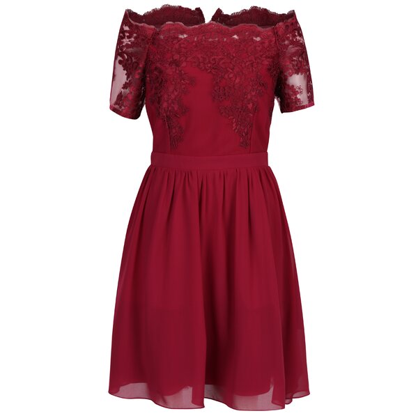 Rochie bordo cu detalii din dantela Dorothy Perkins